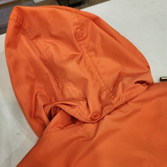 Utex Orange Parka Jacket Coat Windbreaker With Removable Hood - L - Vintage. - Picture 13 of 14